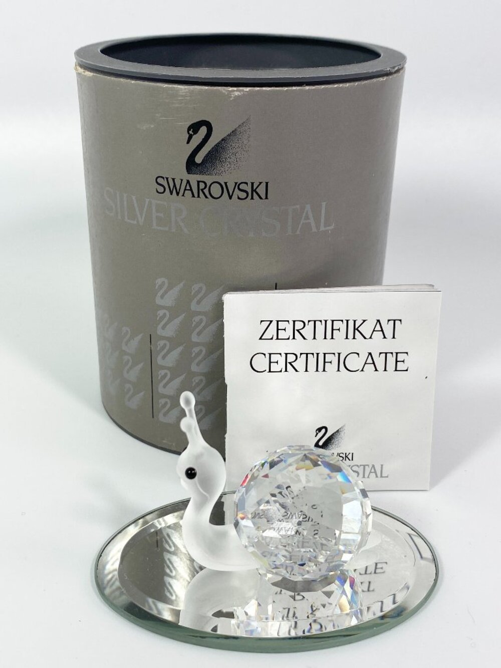 Swarovski  Crystal Smiling Snail with Original Box, Mirror and COA